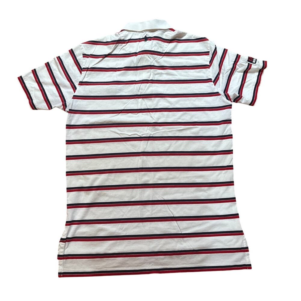 Polo Golf white blue‎ red striped US Open 11' short sleeve polo shirt SIZE L - Picture 5 of 5